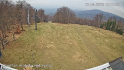 Vrchol Bouřňák, pohled na jih