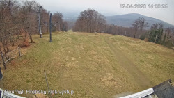 Vrchol Bouřňák, pohled na jih