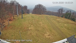 Vrchol Bouřňák, pohled na jih