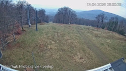 Vrchol Bouřňák, pohled na jih