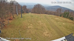 Vrchol Bouřňák, pohled na jih