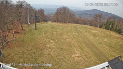 Vrchol Bouřňák, pohled na jih