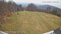 Vrchol Bouřňák, pohled na jih