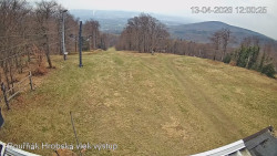 Vrchol Bouřňák, pohled na jih