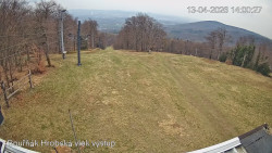 Vrchol Bouřňák, pohled na jih