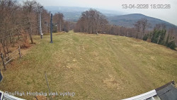 Vrchol Bouřňák, pohled na jih