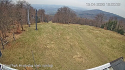 Vrchol Bouřňák, pohled na jih