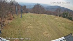 Vrchol Bouřňák, pohled na jih