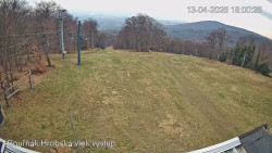 Vrchol Bouřňák, pohled na jih