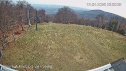 Vrchol Bouřňák, pohled na jih