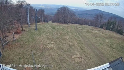 Vrchol Bouřňák, pohled na jih