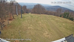 Vrchol Bouřňák, pohled na jih