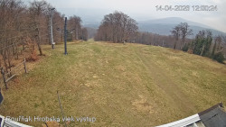 Vrchol Bouřňák, pohled na jih