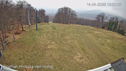 Vrchol Bouřňák, pohled na jih