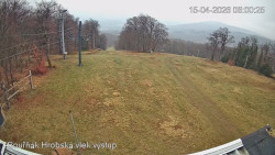 Vrchol Bouřňák, pohled na jih