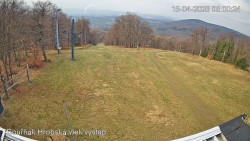 Vrchol Bouřňák, pohled na jih