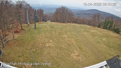 Vrchol Bouřňák, pohled na jih