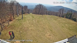 Vrchol Bouřňák, pohled na jih