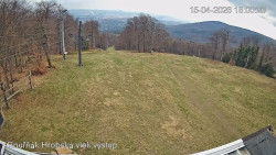 Vrchol Bouřňák, pohled na jih