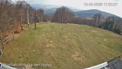 Vrchol Bouřňák, pohled na jih