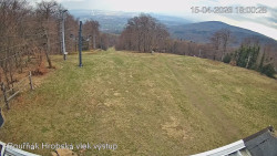 Vrchol Bouřňák, pohled na jih