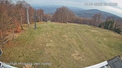 Vrchol Bouřňák, pohled na jih