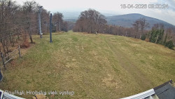 Vrchol Bouřňák, pohled na jih