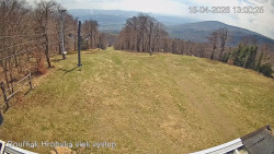 Vrchol Bouřňák, pohled na jih