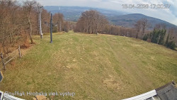 Vrchol Bouřňák, pohled na jih