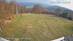 Vrchol Bouřňák, pohled na jih