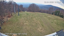 Vrchol Bouřňák, pohled na jih