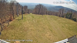 Vrchol Bouřňák, pohled na jih