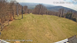 Vrchol Bouřňák, pohled na jih