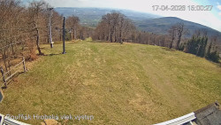 Vrchol Bouřňák, pohled na jih