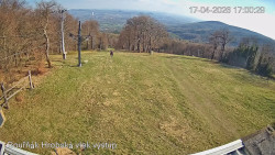 Vrchol Bouřňák, pohled na jih