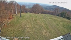 Vrchol Bouřňák, pohled na jih