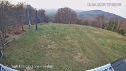 Vrchol Bouřňák, pohled na jih