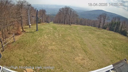 Vrchol Bouřňák, pohled na jih