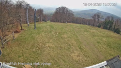 Vrchol Bouřňák, pohled na jih