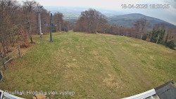 Vrchol Bouřňák, pohled na jih