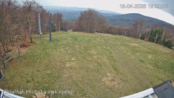 Vrchol Bouřňák, pohled na jih