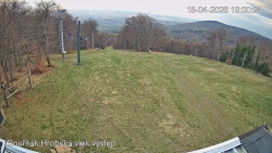 Vrchol Bouřňák, pohled na jih