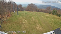 Vrchol Bouřňák, pohled na jih