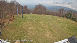 Vrchol Bouřňák, pohled na jih