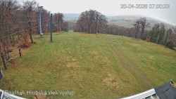 Vrchol Bouřňák, pohled na jih