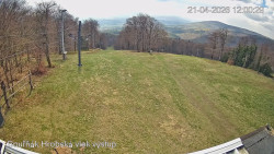 Vrchol Bouřňák, pohled na jih