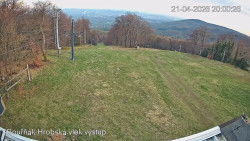 Vrchol Bouřňák, pohled na jih