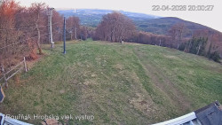 Vrchol Bouřňák, pohled na jih