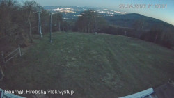 Vrchol Bouřňák, pohled na jih