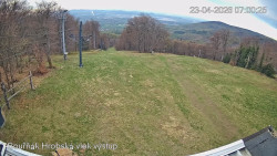 Vrchol Bouřňák, pohled na jih